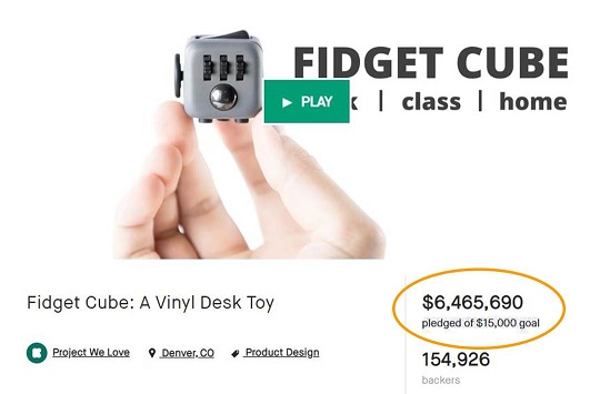 The Fidget cube, that rode on the wave of the ADHD trend